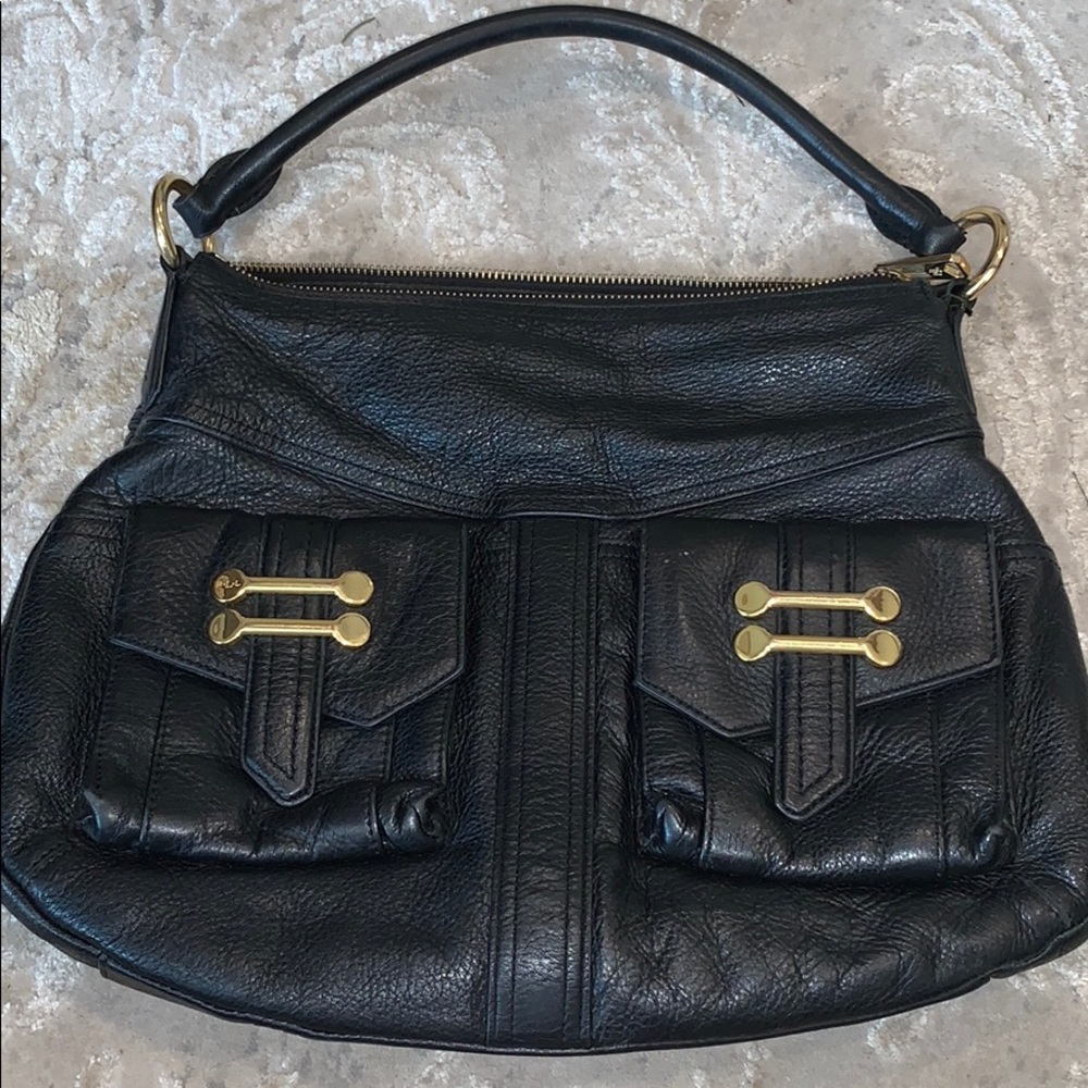 Black leather Ralph Lauren shoulder bag